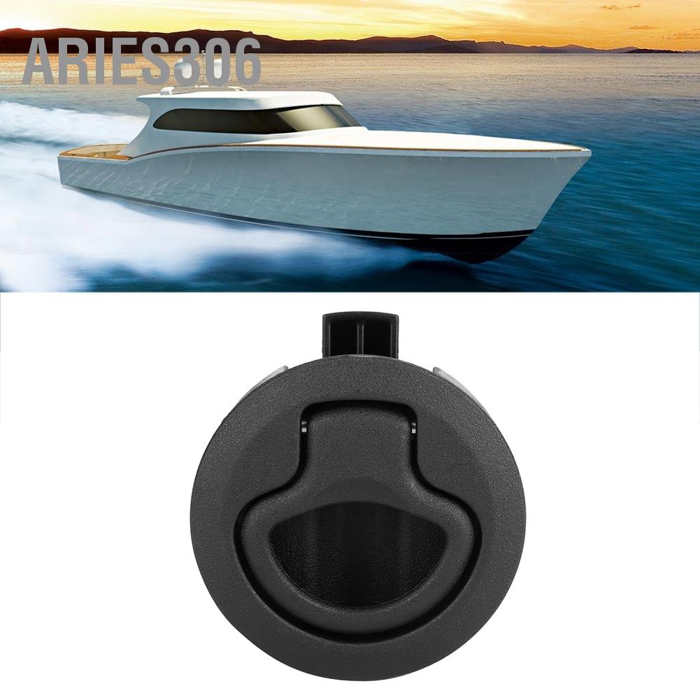 aries306-สีดำรอบ-flush-slam-latch-deck-hatch-ดึงปฏิบัติเรือ-marine-ฮาร์ดแวร์อุปกรณ์เสริม