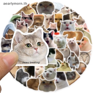 Aa สติกเกอร์ ลายกราฟฟิตี้แมว MEME Animals ของเล่นสําหรับเด็ก โน้ตบุ๊ก แล็ปท็อป 50 ชิ้น
