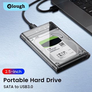 Elough เคสฮาร์ดไดรฟ์ภายนอก Micro B USB3.0 2.5 นิ้ว SATA 5Gbps HDD SSD รองรับ UASP