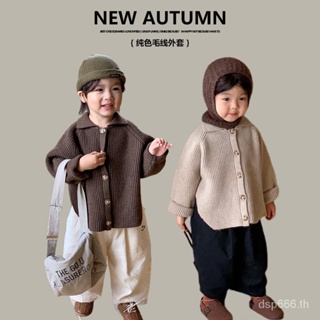 Zuo Xiaoran childrens clothing 2023 autumn new solid color wool coat 0AGC