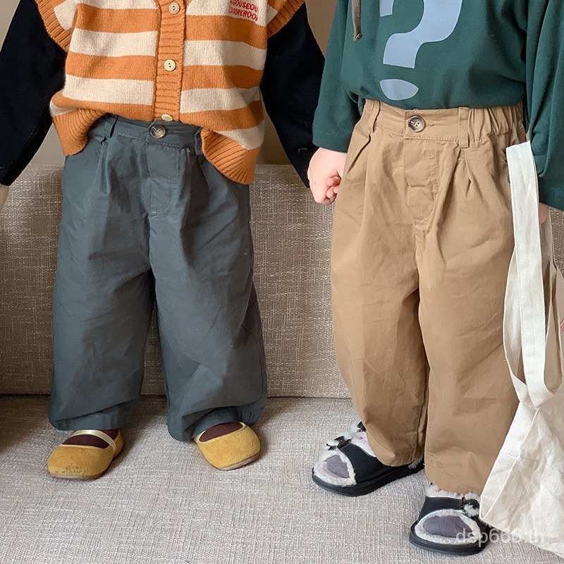 left-and-left-prince-childrens-clothing-2023-autumn-new-korean-style-solid-color-casual-pants-childrens-simple-all-match-pants-crfo