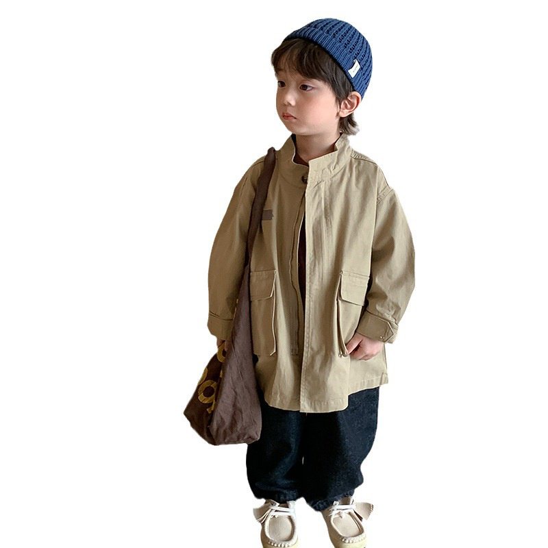 left-and-left-prince-childrens-clothing-2023-autumn-new-korean-style-printed-trench-coat-childrens-large-pocket-lapel-long-coat-rbn2