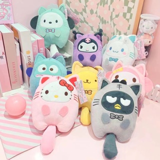 SANRIO พวงกุญแจ จี้ตุ๊กตา Kuromi Melody Cinnamoroll Hello Kitty ผ้ากํามะหยี่ขนนิ่ม 10 แบบ สําหรับตกแต่งกระเป๋า