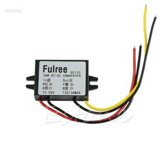 【3C】โมดูลแปลง Dc 24V 36V 48V 15V-55V เป็น 12V 3A 36W สําหรับรถยนต์