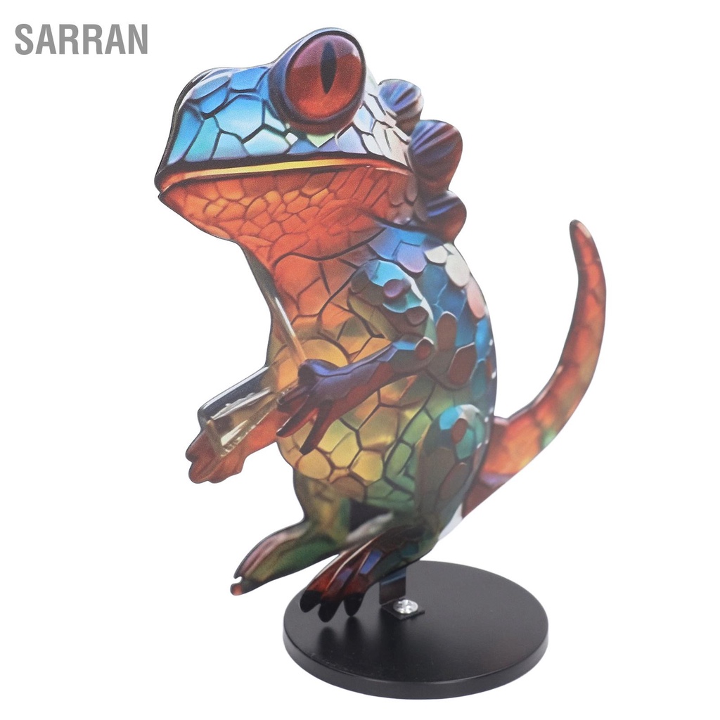 sarran-เครื่องประดับสัตว์สีจำลองรูปสัตว์ลดความเครียดสีโลหะตารางตกแต่งบ้าน