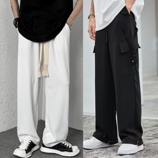 กางเกงผู้ชาย กางเกงกีฬาลําลอง ทรงหลวม ทรงตรง พลัสไซซ์ กางเกงขายาวผู้ชาย แฟชั่นฤดูร้อน สไตล์เกาหลี สําหรับผู้ชาย ไซซ์ M - 3XL