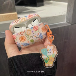 เคสหูฟัง กันกระแทก ลายดอกไม้ ดอกทิวลิป หลากสี สําหรับ airpods pro2 1 3 2 Pro3