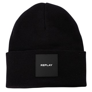 โลโก้ Replay Box Beanie สีดํา