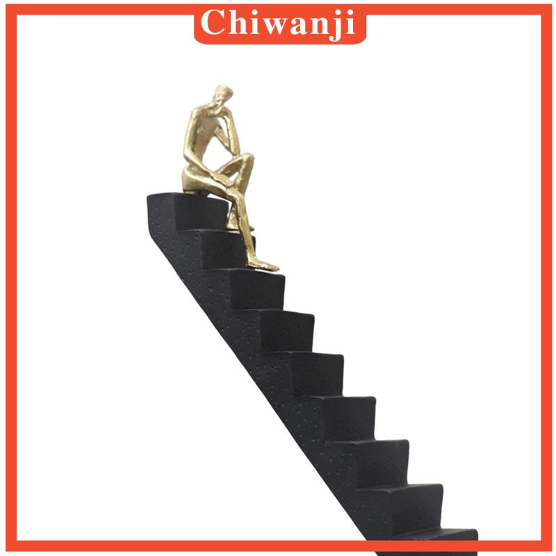 chiwanji-รูปปั้นบันไดปีนบันได-สําหรับชั้นวางหนังสือ