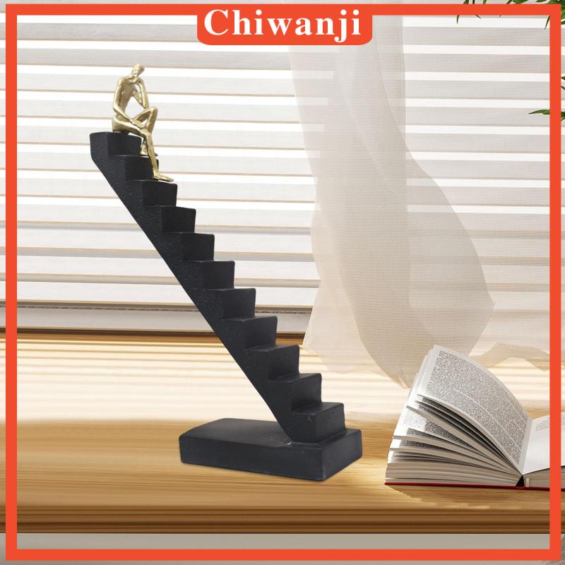 chiwanji-รูปปั้นบันไดปีนบันได-สําหรับชั้นวางหนังสือ