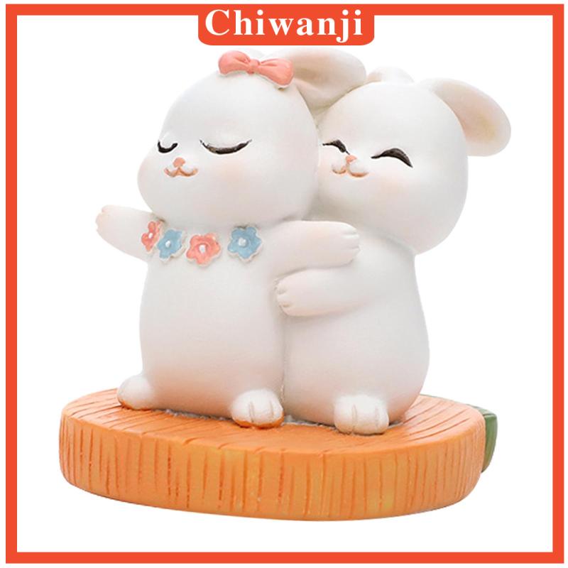 chiwanji-ประติมากรรม-รูปกระต่ายคู่รัก-สําหรับประดับตกแต่งโต๊ะ-ปาร์ตี้