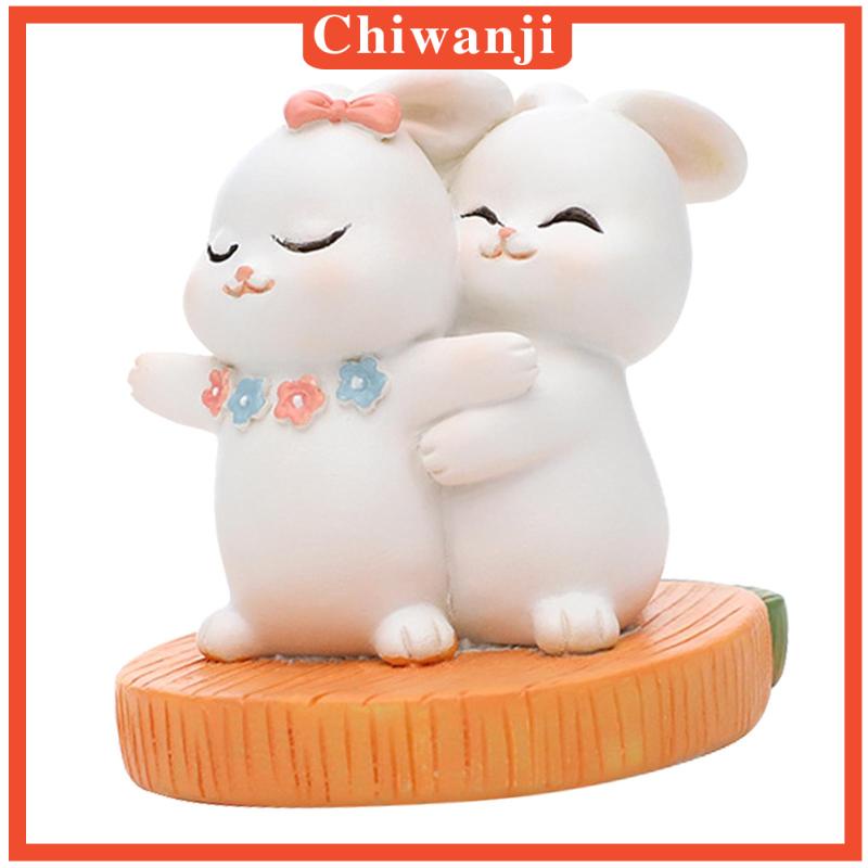 chiwanji-ประติมากรรม-รูปกระต่ายคู่รัก-สําหรับประดับตกแต่งโต๊ะ-ปาร์ตี้