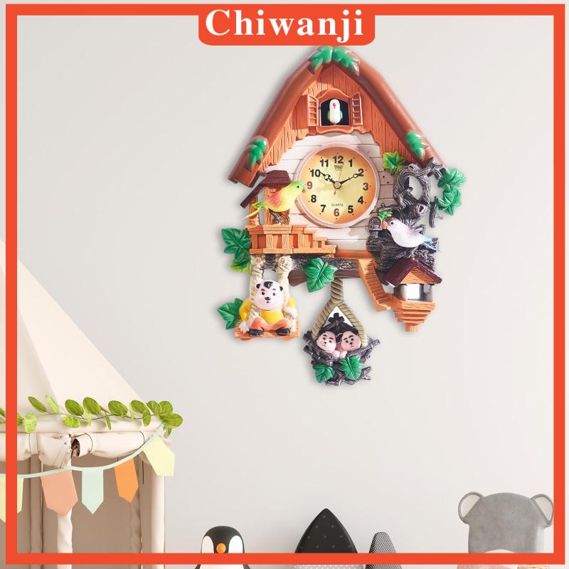 chiwanji-นาฬิกาแขวนผนัง-รูปบ้านนก-สไตล์วินเทจ-สําหรับห้องนอนเด็ก-ร้านอาหาร-โรงแรม