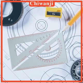 [Chiwanji] ไม้บรรทัดสามเหลี่ยม วัดระยะทาง ขนาดใหญ่ สําหรับวาดภาพคณิตศาสตร์