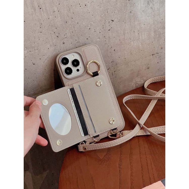 เคสโทรศัพท์มือถือหนัง-กันกระแทก-พร้อมสายคล้องยาว-หรูหรา-สําหรับ-iphone-15-14promax-11-12-13promax-11pro