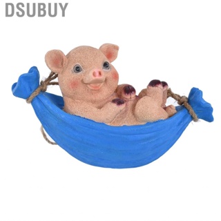 Dsubuy Swinging Pig Statue  Model Cute For Garden Outdoor Courtyard