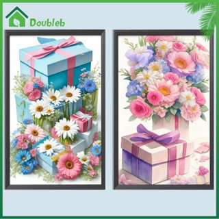 【Doub X ✮】ภาพปักครอสสติตช์คริสตัล รูปดอกไม้ 5D สําหรับตกแต่งบ้าน DIY ✮