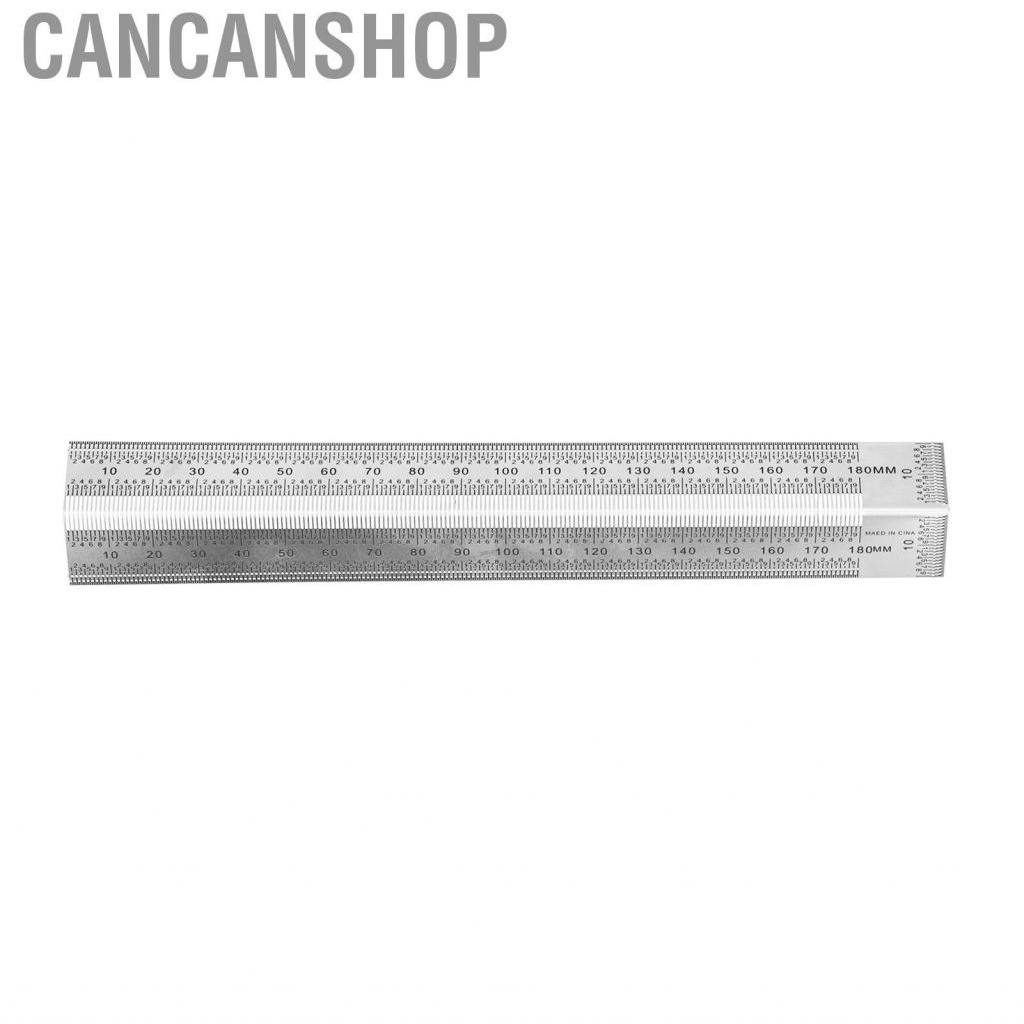 cancanshop-stainless-steel-line-ruler-7-inch-metal-for-woodworking-measurement