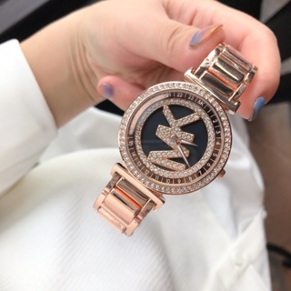 นาฬิกาข้อมือควอตซ์ MK Jam Tangan Perempuan Wanita คุณภาพสูง สไตล์นักธุรกิจ แฟชั่นสําหรับผู้หญิง