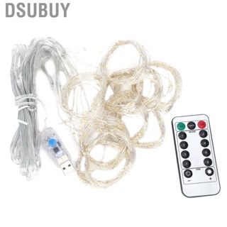 Dsubuy 3x3m USB 300LED Chips Curtain Light String With  For Home Party