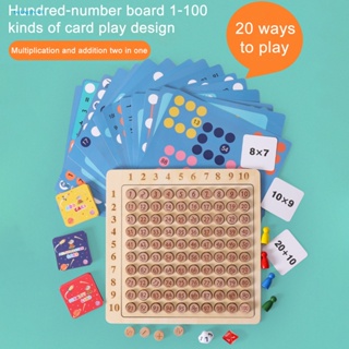 Tuingzh เกมคณิตศาสตร์สนุก ตัวเลขไม้ 16 การ์ดคําถาม และ 75 ของเล่นเสริมการเรียนรู้ สําหรับเด็ก