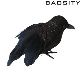 [Baosity] ขนนกแฮนด์เมด สีดํา สําหรับตกแต่งปาร์ตี้ฮาโลวีน ในร่ม กลางแจ้ง