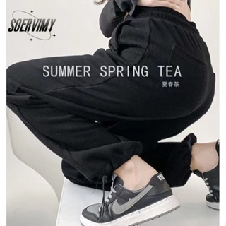 SOERVIMY  กางเกงขายาว กางเกงเอวสูง สไตล์เกาหลี แฟชั่น 2023 NEW  Trendy สไตล์เกาหลี High quality Comfortable A93L04EF 36Z230909