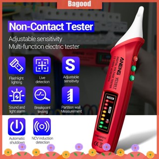 ♪Bagood♪พร้อมส่ง ANENG VC1017 เครื่องตรวจจับแรงดันไฟฟ้า AC DC ปากกาทดสอบอัจฉริยะ ไม่สัมผัส ปากกามัลติฟังก์ชั่น ดินสอทดสอบไฟฟ้า