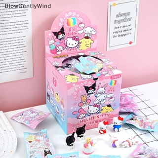 Blowgentlywind Sanrio ยางลบลบ ลายการ์ตูนอนิเมะ Hello Kitty Melody Kuromi Cinnamoroll ถอดออกได้ สําหรับนักเรียน