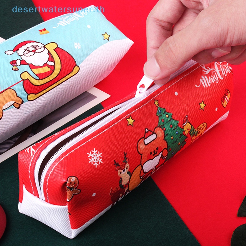 dws-ใหม่-กระเป๋าดินสอ-กระเป๋าเครื่องเขียน-ลายคริสต์มาสน่ารัก-ความจุขนาดใหญ่-ขายดี