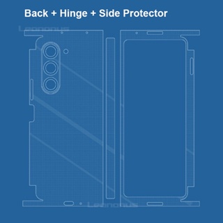สติกเกอร์ฟิล์มใส ผิวด้าน และใส 3 เมตร สําหรับ Samsung Galaxy Z Fold 5 4 3 2