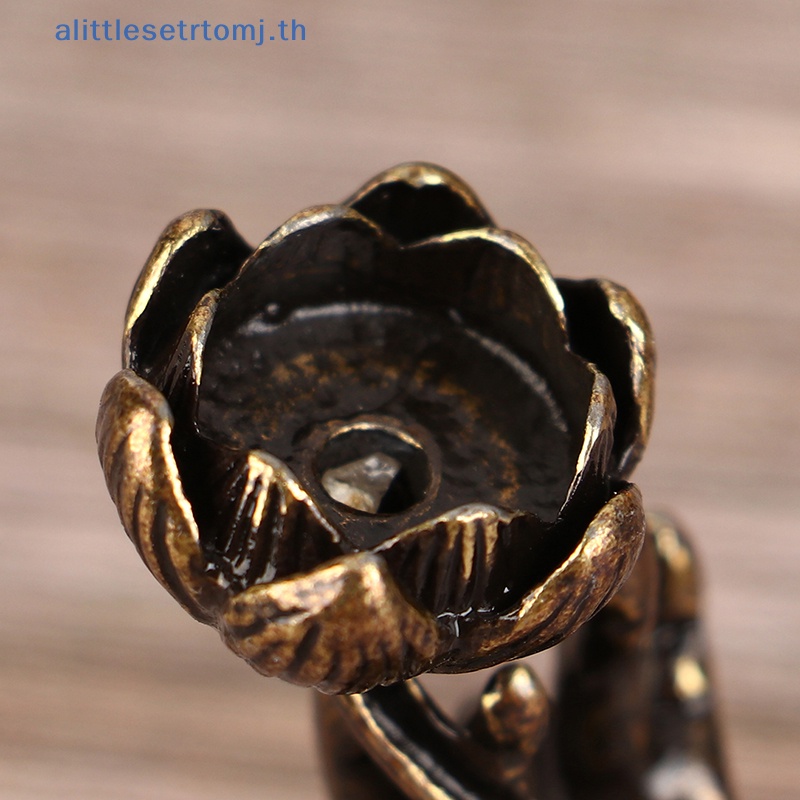 alittlese-กระถางธูปโลหะ-รูปดอกบัว-สไตล์วินเทจ-สําหรับตกแต่งบ้าน-1-ชิ้น