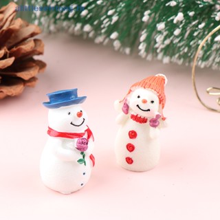 Alittlese ตุ๊กตาฟิกเกอร์เรซิ่น รูปปั้นคู่คริสต์มาส ขนาดเล็ก DIY สําหรับตกแต่งสวนเด็ก 1 คู่