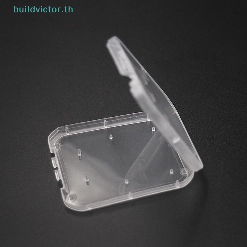 buildvictor-กล่องเคสพลาสติกใส-สําหรับใส่เมมโมรี่การ์ด-micro-sd-tf-10-ชิ้น