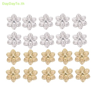 Daydayto จี้ดอกไม้ เชื่อมต่อเครื่องประดับ DIY 50 ชิ้น ต่อชุด