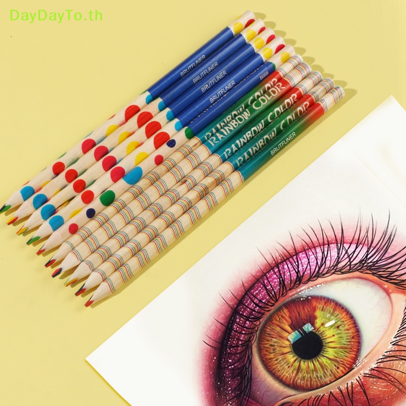 daydayto-ชุดดินสอกระดาษ-วาดภาพระบายสี-10-ชิ้น-สําหรับเด็ก-สํานักงาน-โรงเรียน