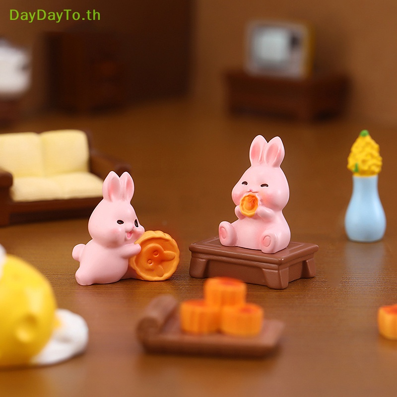 daydayto-หยกเรซิ่น-รูปการ์ตูนกระต่ายน่ารัก-ขนาดเล็ก-สําหรับตกแต่งรถยนต์
