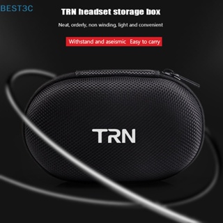 Best3c TRN กระเป๋าเก็บหูฟังบลูทูธ EVA ผ้าออกซ์ฟอร์ด ขนาดเล็ก แบบพกพา