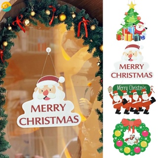 ป้ายแบนเนอร์แขวนประตู หน้าต่าง ลายซานตาคลอส สโนว์แมน คริสต์มาส 1 ชิ้น