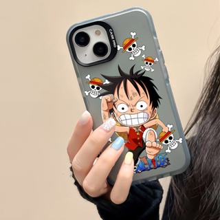 เคสโทรศัพท์มือถือ ซิลิโคนนิ่ม กันกระแทก ลายการ์ตูนอนิเมะ One Piece Luffy สําหรับ iPhone 14 Pro Max 13 12 11 XR X XS 7 8 Plus SE 2020