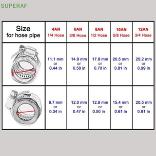 Superaf ขายดี แคลมป์หนีบท่อน้ํามันเชื้อเพลิง อลูมิเนียม อุปกรณ์เสริม สําหรับรถยนต์ AN4 AN6 AN8 AN10 AN12