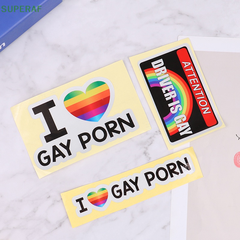 superaf-สติกเกอร์สะท้อนแสง-i-love-gay-porn-สําหรับติดตกแต่งรถยนต์-1-ชิ้น
