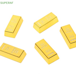 Superaf อิฐปลอม พลาสติก กลิตเตอร์ สีทอง ของขวัญ สําหรับตกแต่งบ้าน