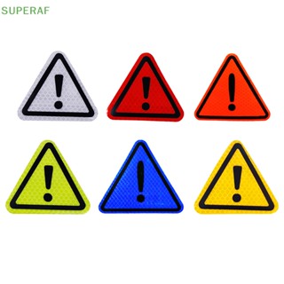 Superaf สติกเกอร์สะท้อนแสง ทรงสามเหลี่ยม สําหรับติดตกแต่งรถยนต์