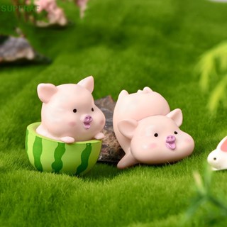 Superaf ฟิกเกอร์หมูคาวาอี้ ขนาดเล็ก สุ่มสี DIY สําหรับตกแต่งบ้านตุ๊กตา สวนขวด ภูมิทัศน์