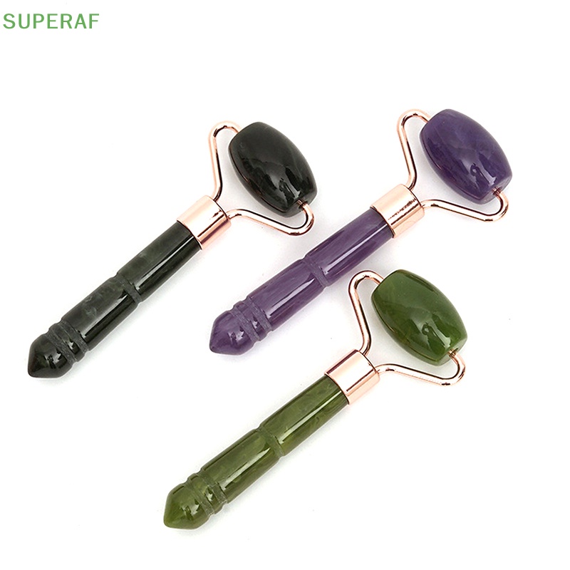 superaf-ลูกกลิ้งหยกกัวซา-แบบหัวเดียว-สําหรับนวดหน้า-ยกกระชับผิว-ขายดี