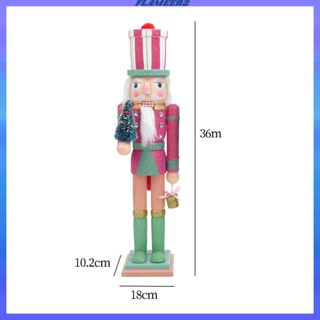 [Flameer2] ตุ๊กตาฟิกเกอร์ทหาร วัสดุไม้ แบบพกพา 36 ซม. สําหรับตกแต่งเทศกาลคริสต์มาส