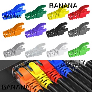 Banana1 ฝาครอบสายเคเบิลอีเธอร์เน็ต RJ45 CAT5E 6 คุณภาพสูง หลากสีสัน ทนทาน