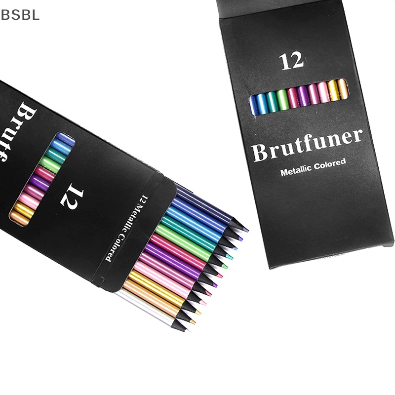 bsbl-ดินสอสีเมทัลลิก-12-สี-สําหรับวาดภาพ-ร่างภาพ