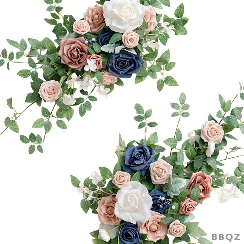bbqz01-ซุ้มดอกไม้ผ้าไหม-สําหรับงานแต่งงาน-พิธีแต่งงาน-2-ชิ้น